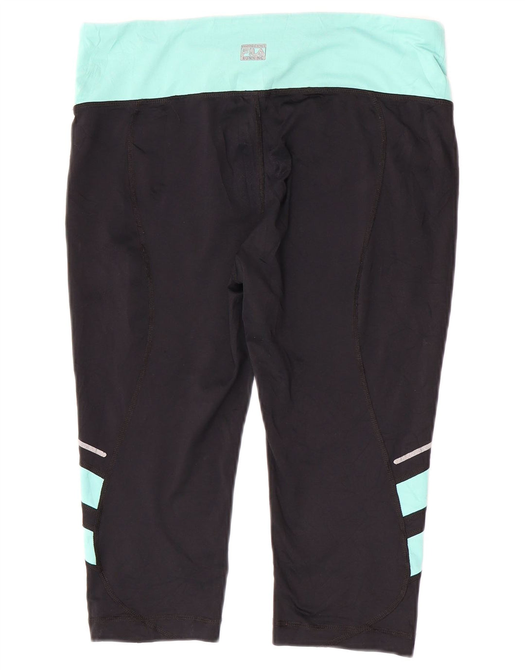 Fila Dame Capri Leggings UK 12 Medium Sort Colourblock