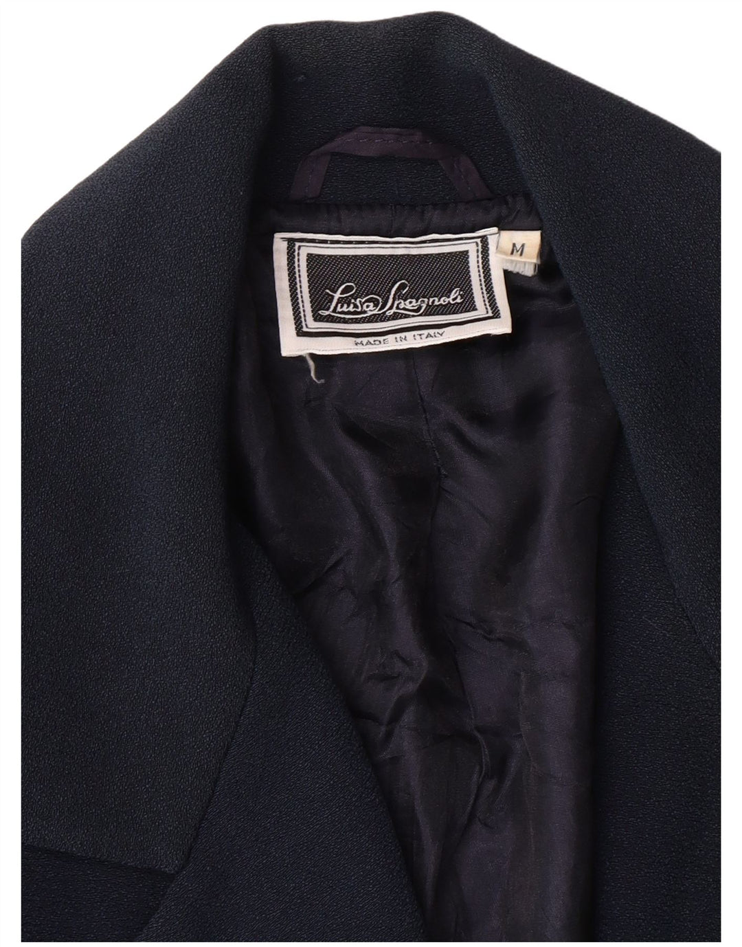 LUISA SPAGNOLI Dame 3-knaps blazerjakke UK 14 Medium Navy Blue