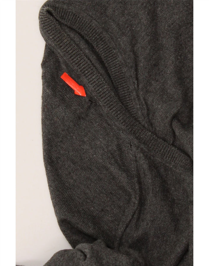 Zara Herre V-hals sweater Medium Grå Silke