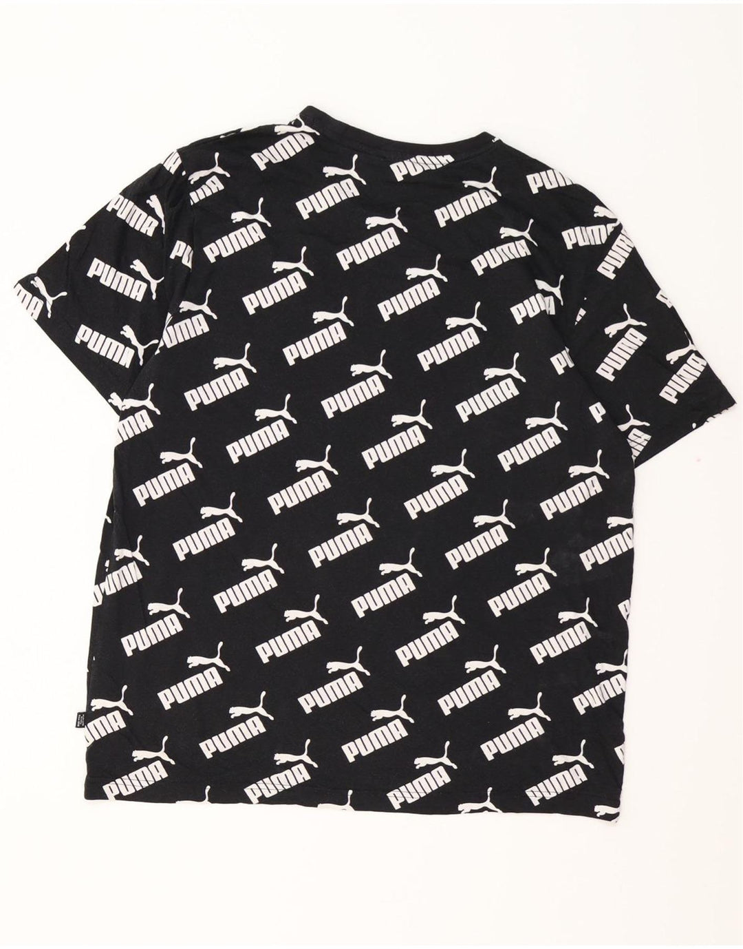 PUMA Grafisk T-shirt til mænd, medium sort bomuld