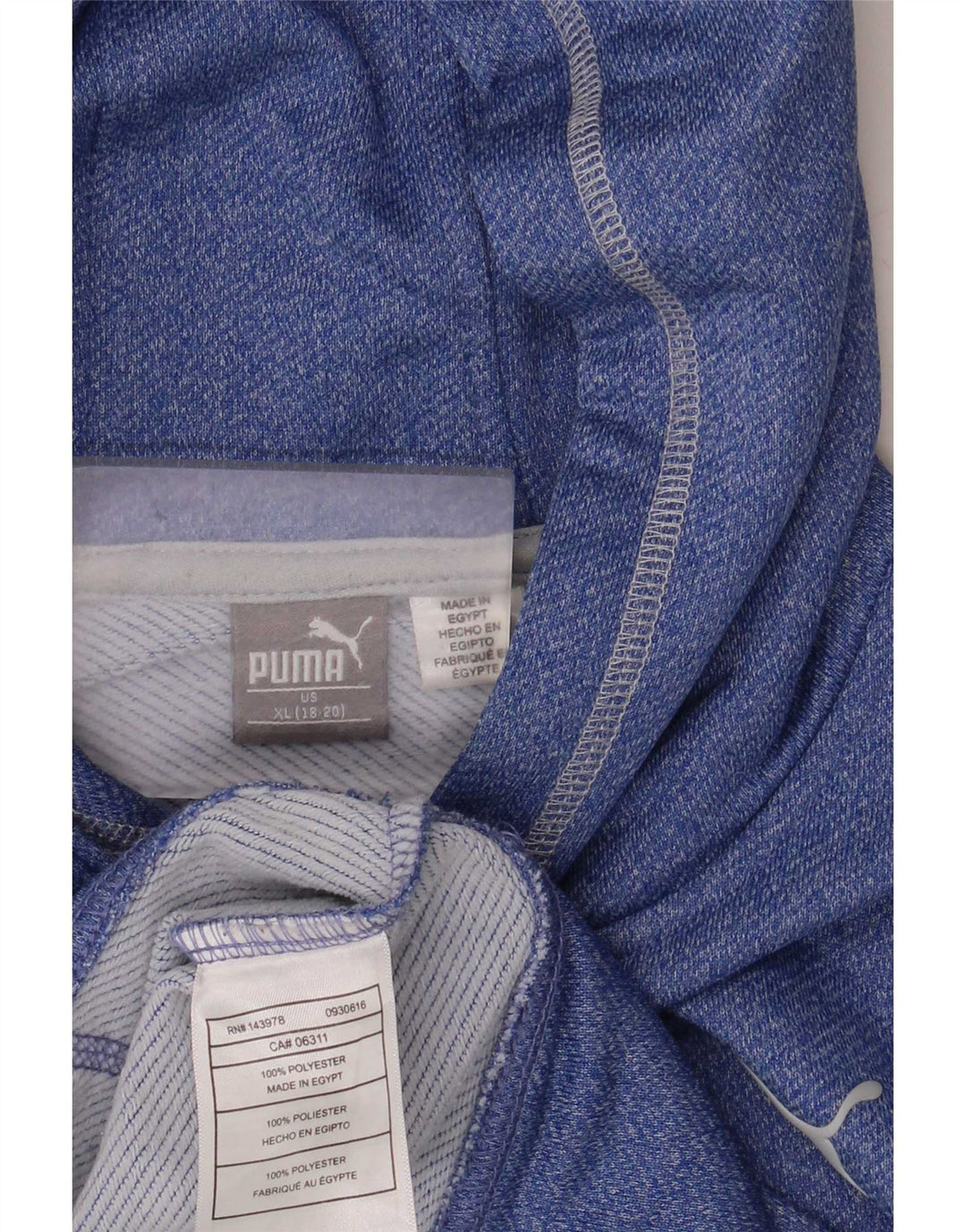 Puma Boys Hoodie Jumper 15-16 år XL Blå Polyester