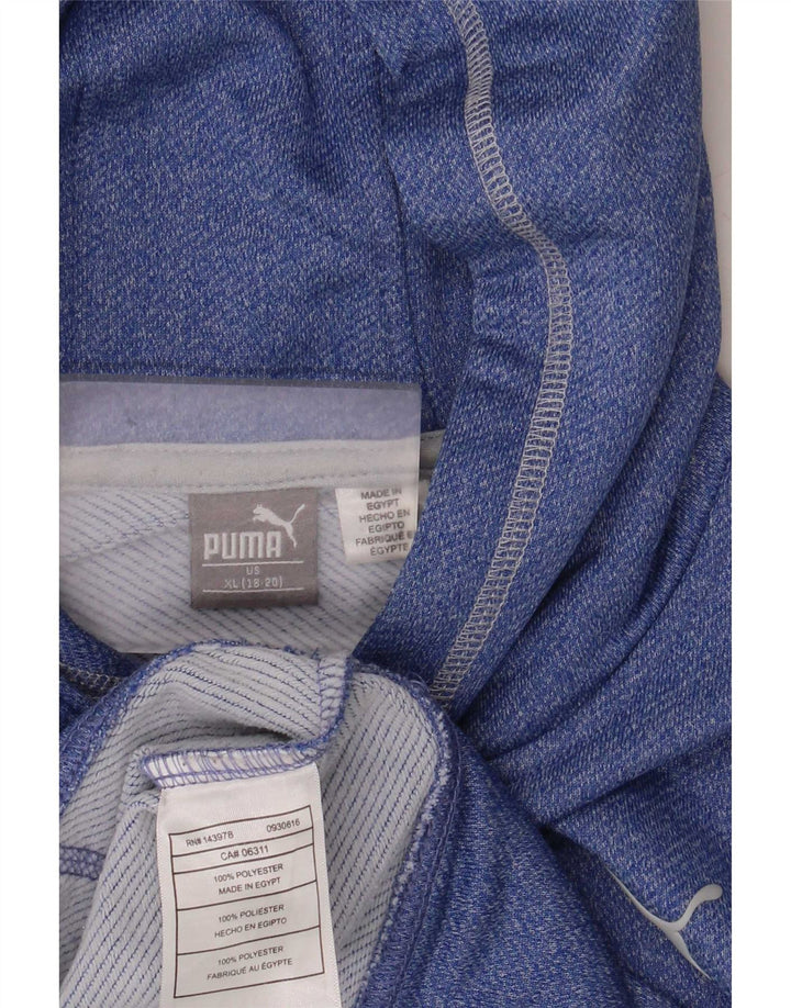 Puma Boys Hoodie Jumper 15-16 år XL Blå Polyester