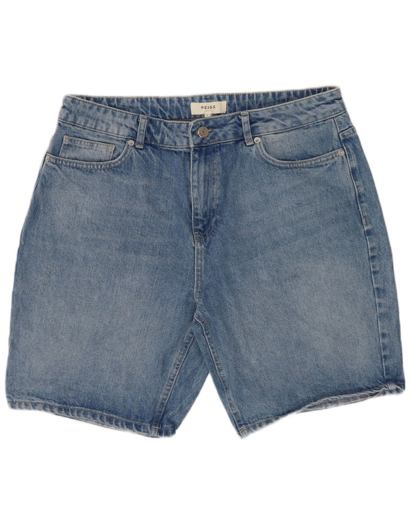 Reiss Denim Shorts til mænd W34 Large Blue Cotton