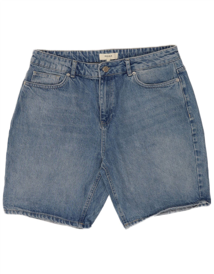 Reiss Denim Shorts til mænd W34 Large Blue Cotton