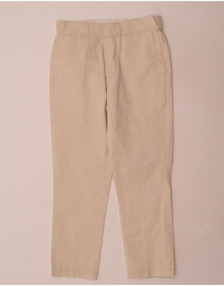 Dickies Lige Chinobukser til mænd W32 L28 Beige Polyester