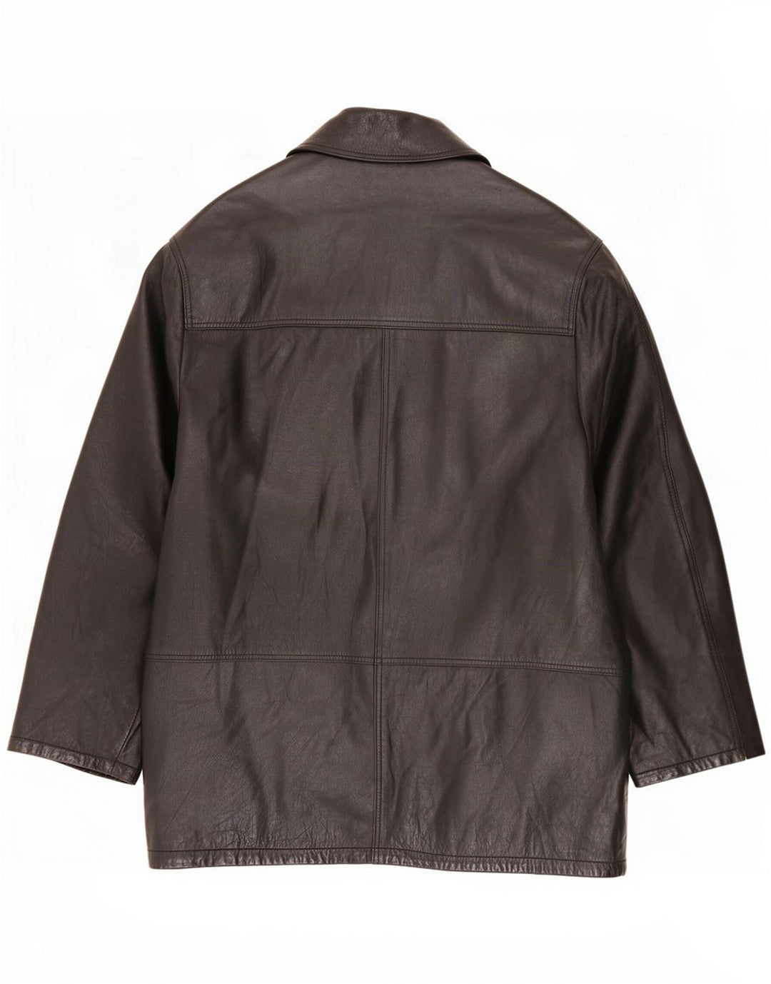 Vintage herre læderfrakke IT 48 Medium Sort
