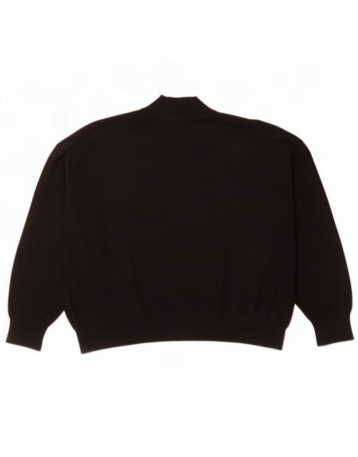 Zara Dame Oversized Turtle Neck Jumper Sweater UK 16 Large Black