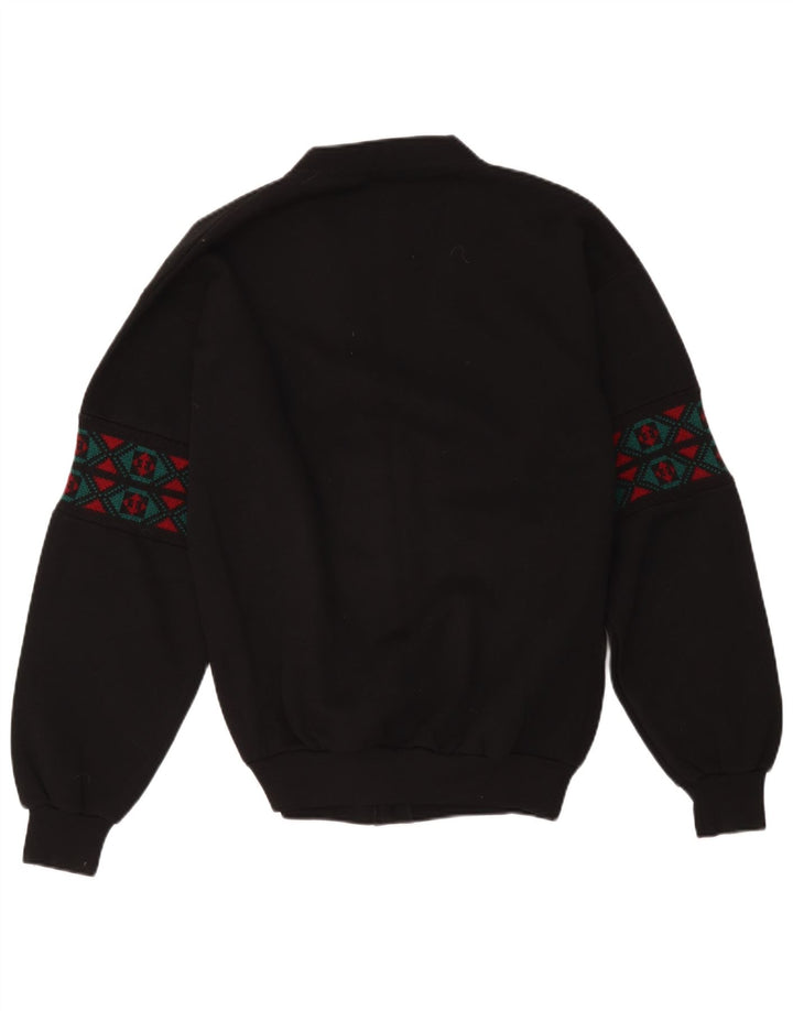 Sporting Club Herre Cardigan Sweater Stor Sort Geometrisk