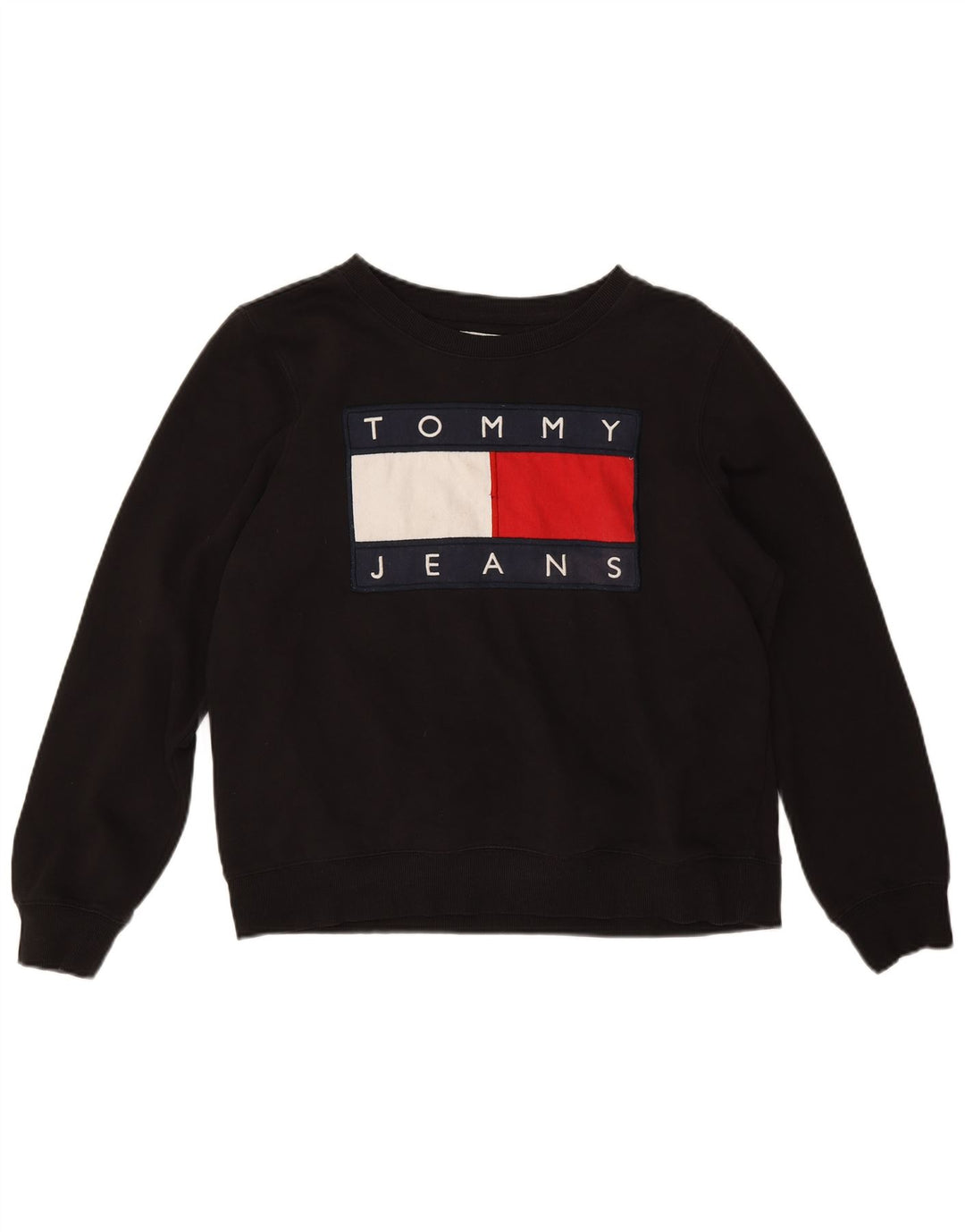 Tommy Hilfiger Herre Grafisk Sweatshirt Jumper Lille Sort Bomuld