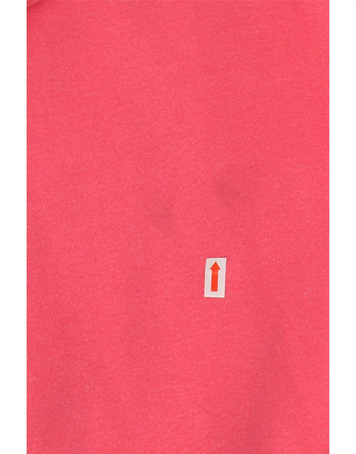 AEROPOSTALE Grafisk hættetrøje med lynlås til kvinder UK 16 Large Pink Bomuld