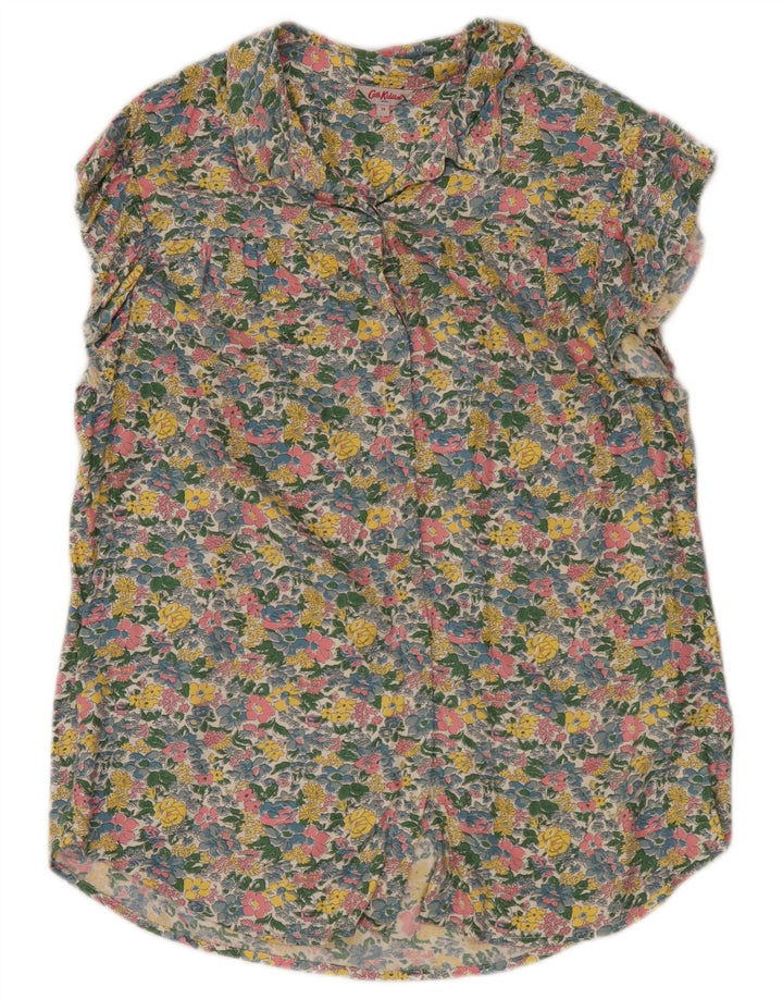 Cath Kidston Dame Skjorte Bluse UK 14 Large Multicolored Floral