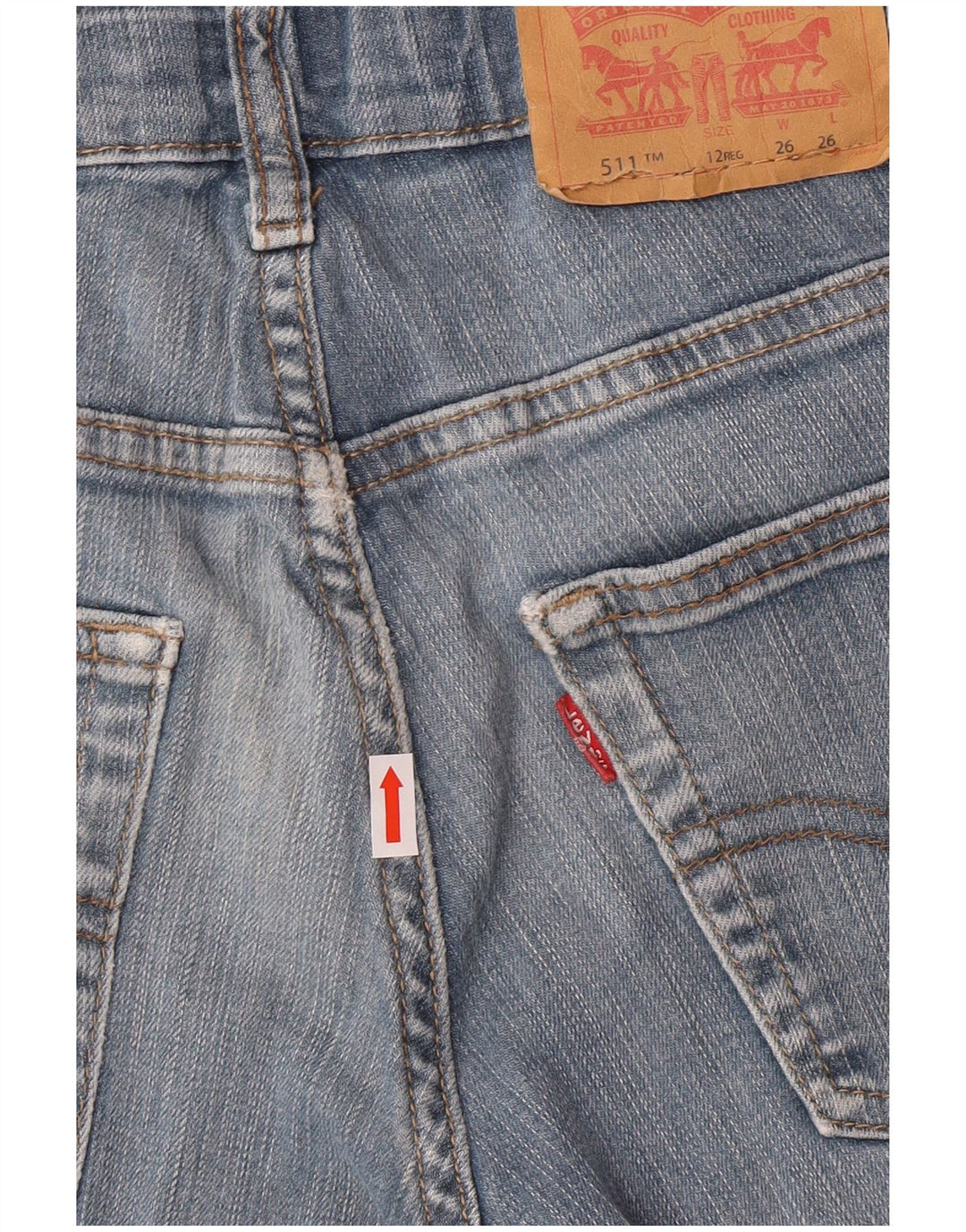 Levi's Boys 511 Slim Jeans 11-12 år W26 L26 Blue Cotton Classic