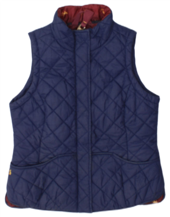Tom Joule Dame Quilted Gilet UK 14 Large Navy Blue Polyamide