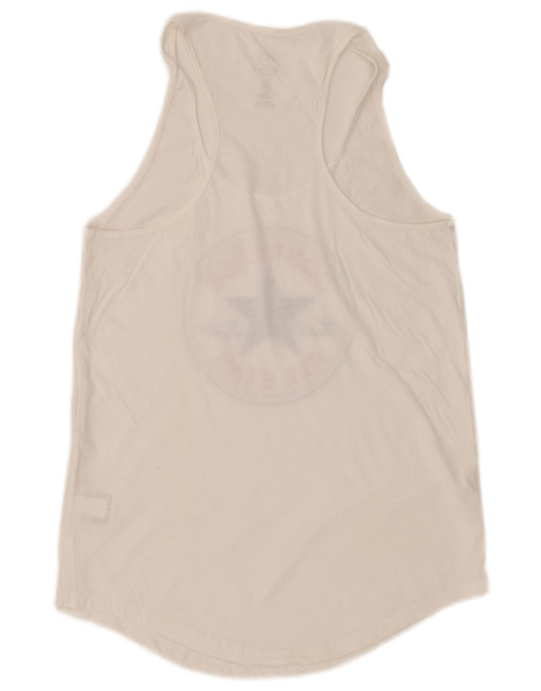 CONVERSE Dame Classic Fit Grafisk Vest Top UK 6 XS Hvid Bomuld