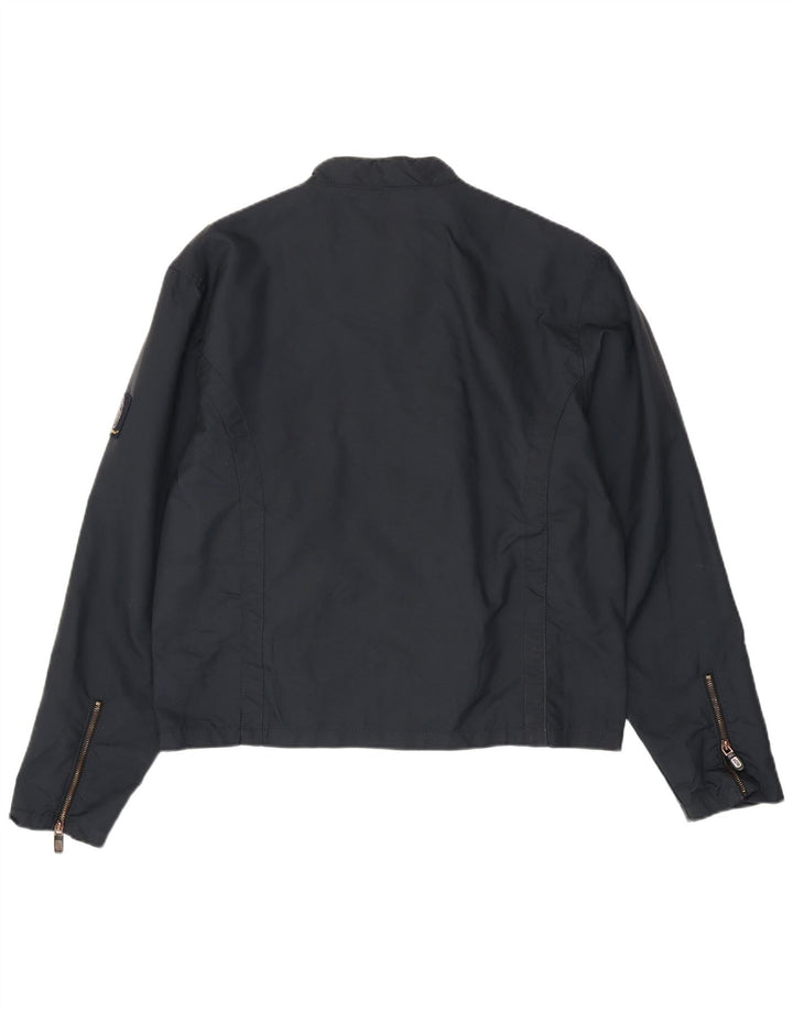 Refrigue Herre Bomber Jacket UK 44 2XL Navy Blue Colourblock Nylon