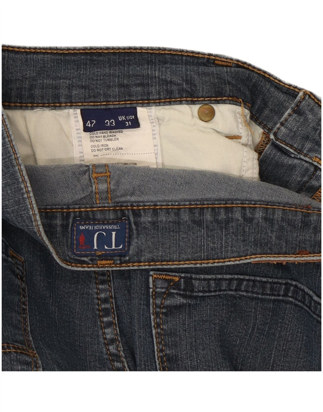 Trussardi lige jeans til kvinder W31 L29 marineblå bomuld