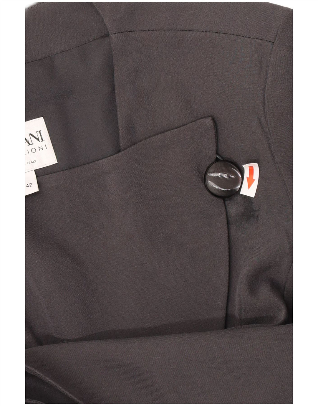 Armani Collezioni Dame 1 Knap Blazer Jakke IT 42 Medium Sort Acetat