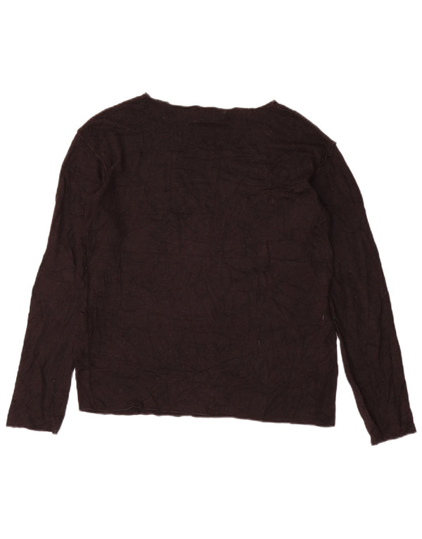 Zara Dame Boat Neck Jumper Sweater UK 10 Small Black Viscose