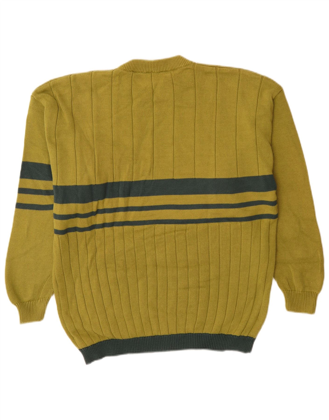 Stefanel Herre rund hals sweater mellemgrøn Colourblock bomuld