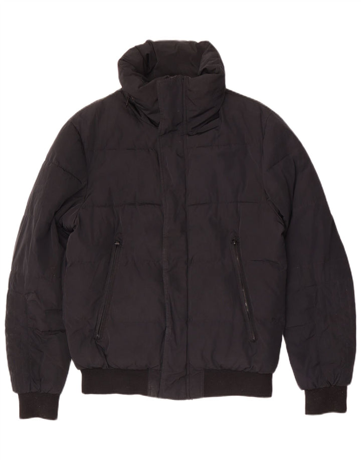 Zara Herre hættepolstret jakke UK 40 Large Black