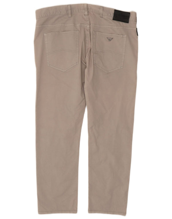 Armani Herre Slim Fit Casual Bukser W36 L28 Beige Bomuld