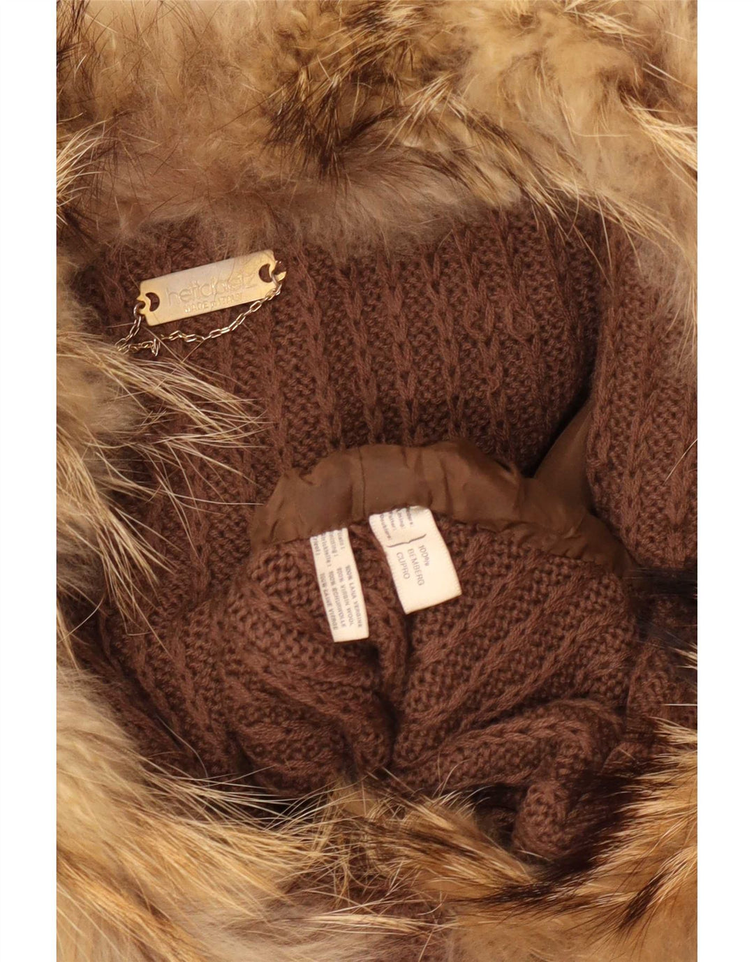 Hettabretz Dame Longline Læderfrakke UK 18 XL Brun