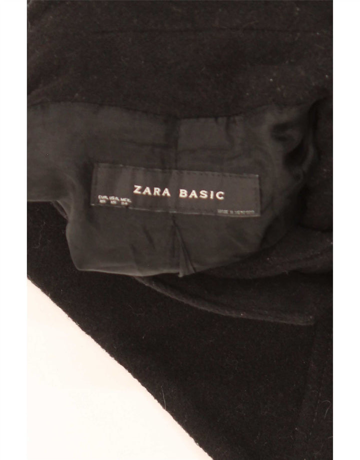 Zara Womens Pea Coat UK 6 XS Sort Uld