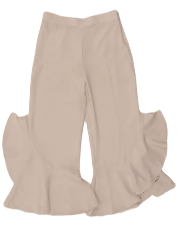 Zara Dame Flare Casual Bukser Small W26 L25 White