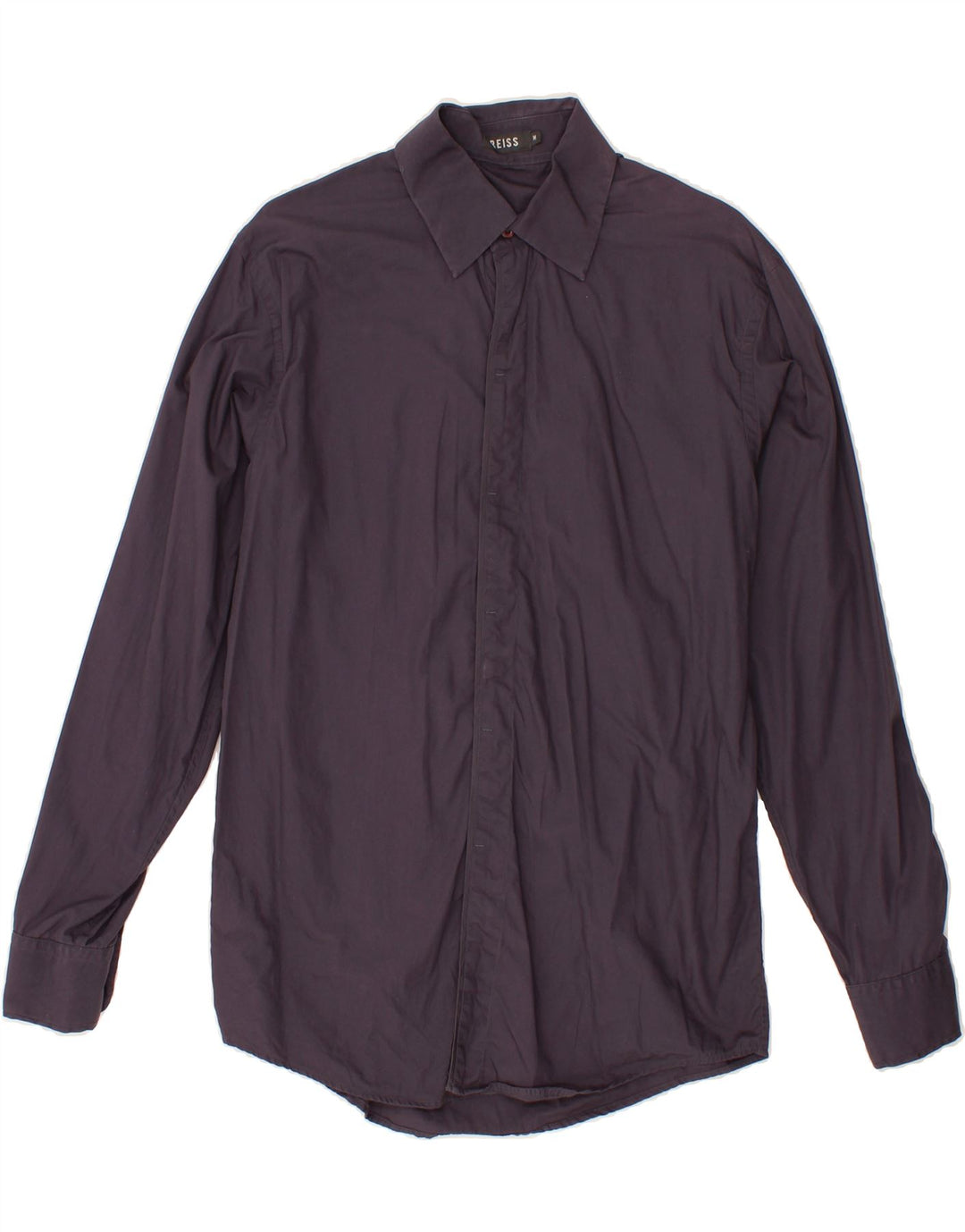 REISS Mens Shirt Medium Navy Blue Cotton Vintage Reiss and Second-Hand Reiss from Messina Hembry 