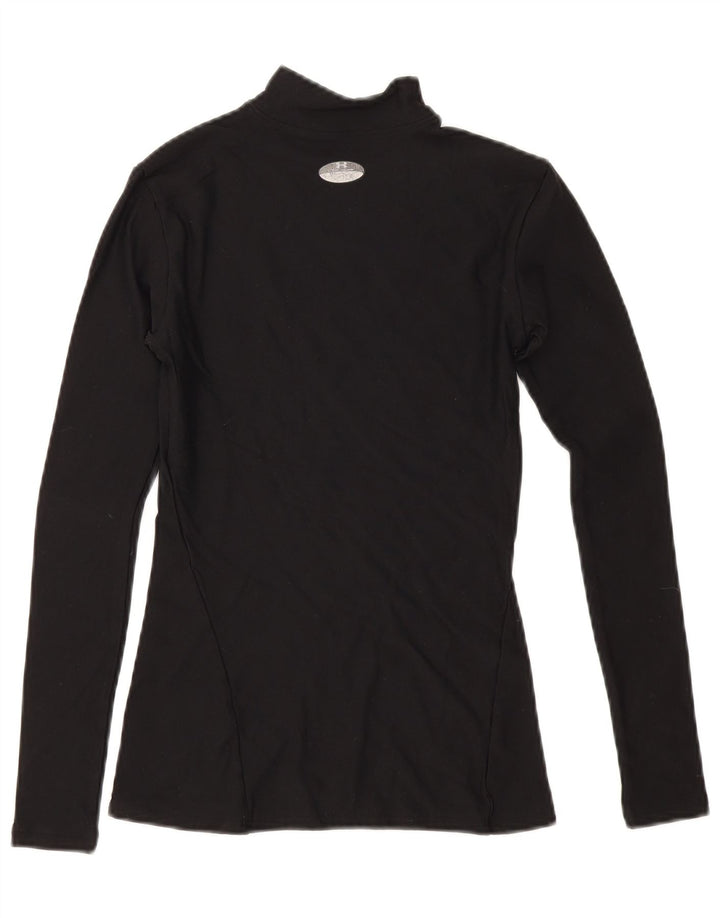Under Armour Dame Top Langærmet UK 10 Small Black Nylon