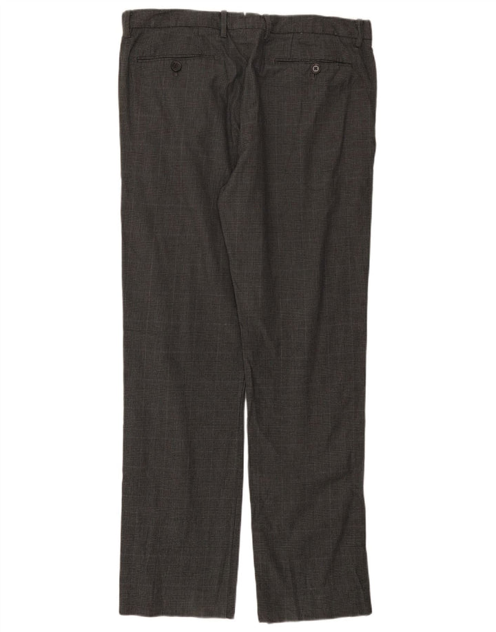 Gap Herre Extra Sim Fit Chinobukser W34 L32 Grå ternet bomuld