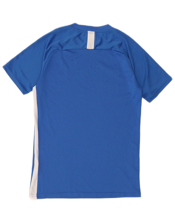 Nike Mens Dri Fit T-Shirt Top Small Blue Colourblock Polyester