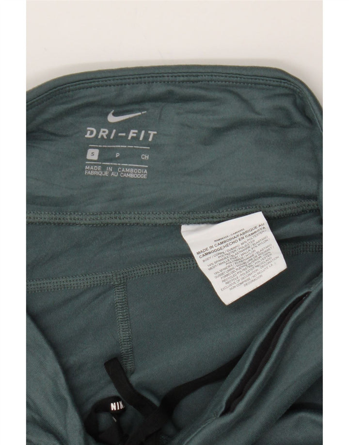 NIKE Womens Dri Fit Tracksuit Trousers UK 10 Small  Green Polyester Vintage Nike and Second-Hand Nike from Messina Hembry 