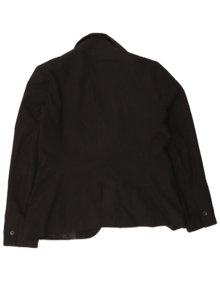 Zara Dame 1-knaps blazerjakke EU 42 Large Sort