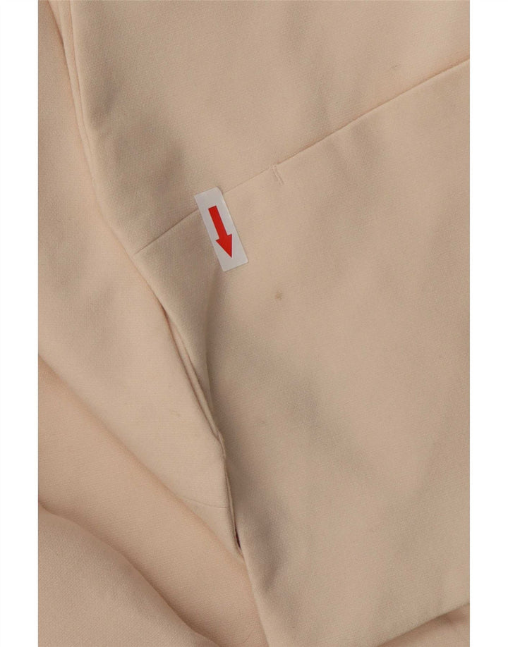 Topshop Dame Crop Open Blazer Jacket UK 12 Medium Off White Polyester