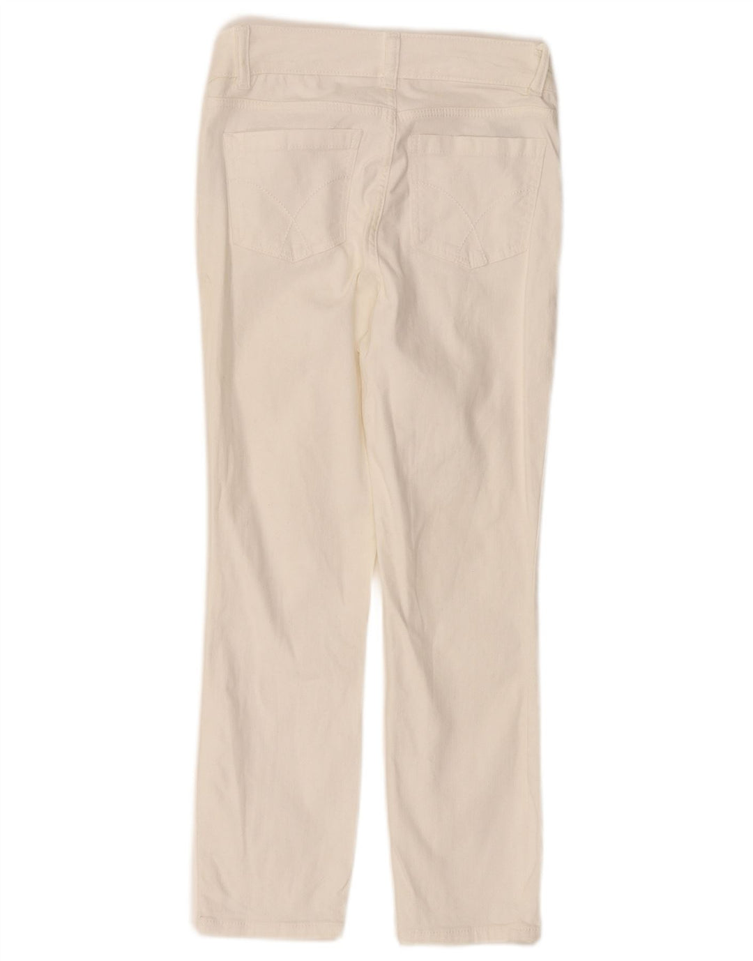 CREW CLOTHING Dame lavtaljede cropped jeans UK 8 Small W26 L23 White