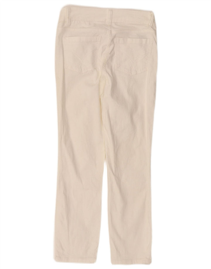 CREW CLOTHING Dame lavtaljede cropped jeans UK 8 Small W26 L23 White