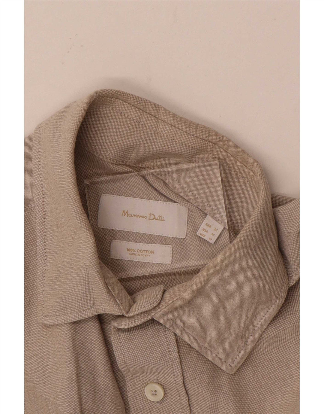 Massimo Dutti Herreskjorte Medium Beige Bomuld