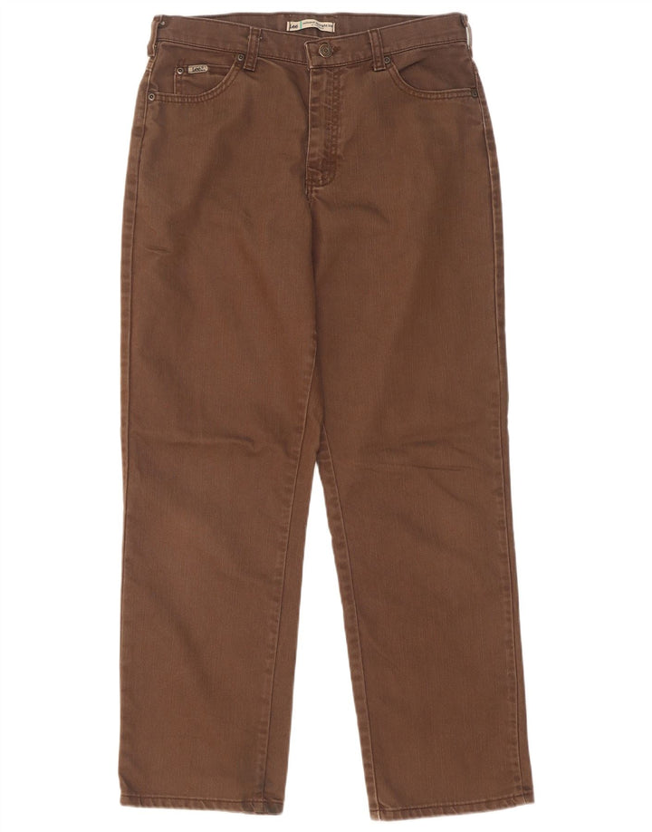Lee Womens Relaxed Fit Straight Jeans US 8 Medium W30 L29 Brun Bomuld