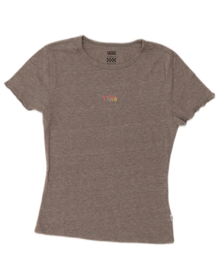 VANS Dame T-Shirt Top UK 4 XS Grå Flecked