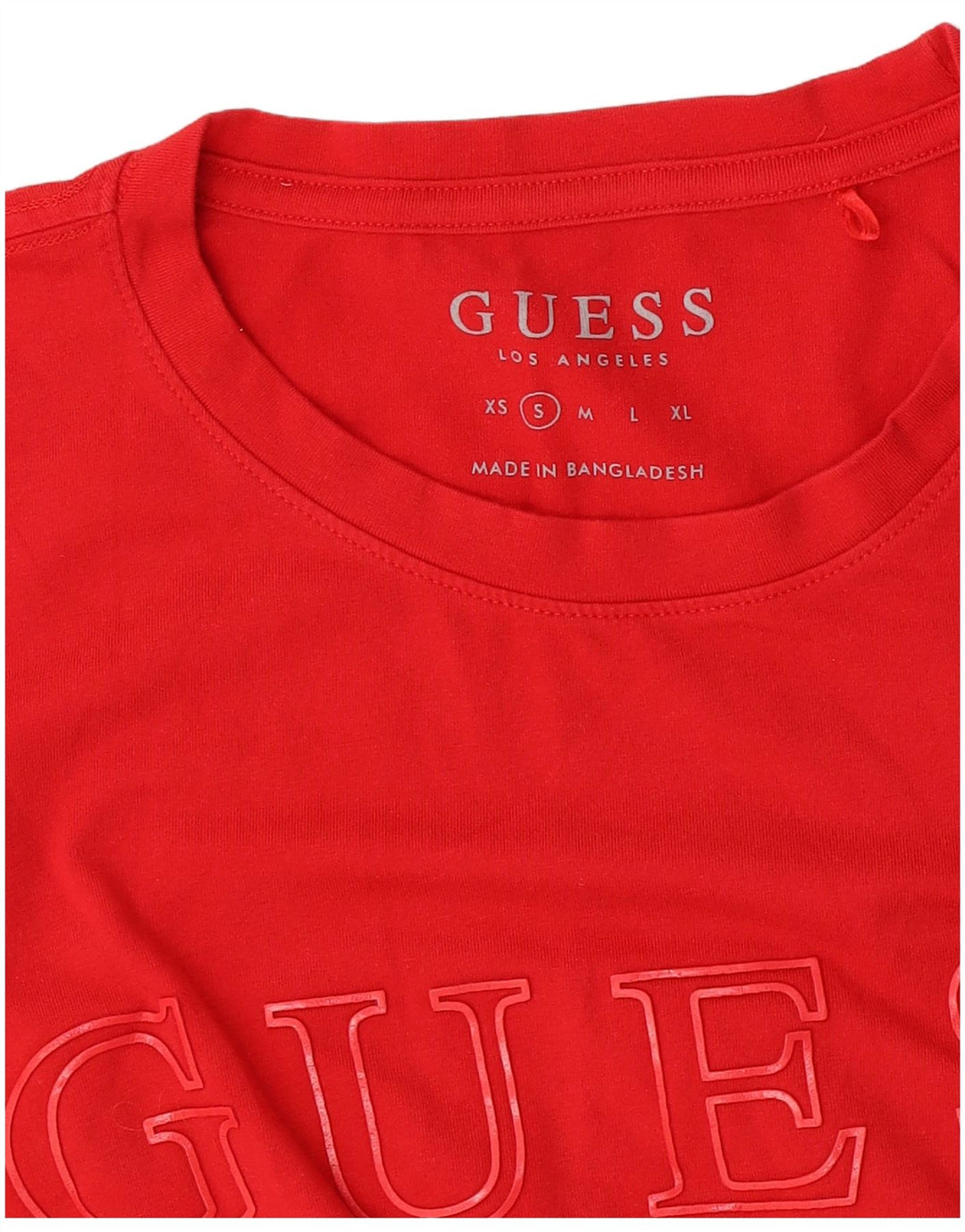 Guess Graphic T-Shirt Top UK 10 Small Red