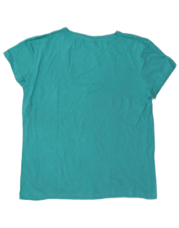 Lotto Womens T-Shirt Top UK 14 Medium Blue Cotton