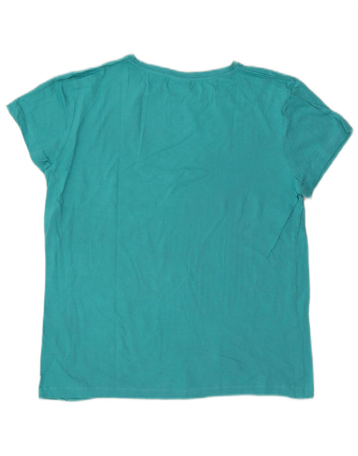 Lotto Dame T-Shirt Top UK 14 Medium Blue Cotton