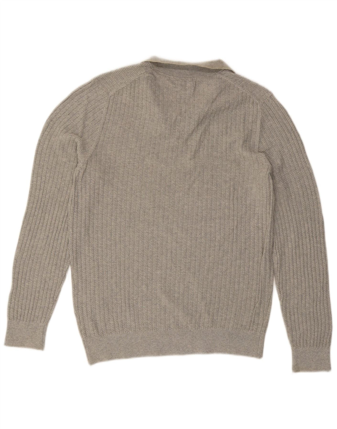 MASSIMO DUTTI Herre Polo Neck sweater Medium Grå Bomuld