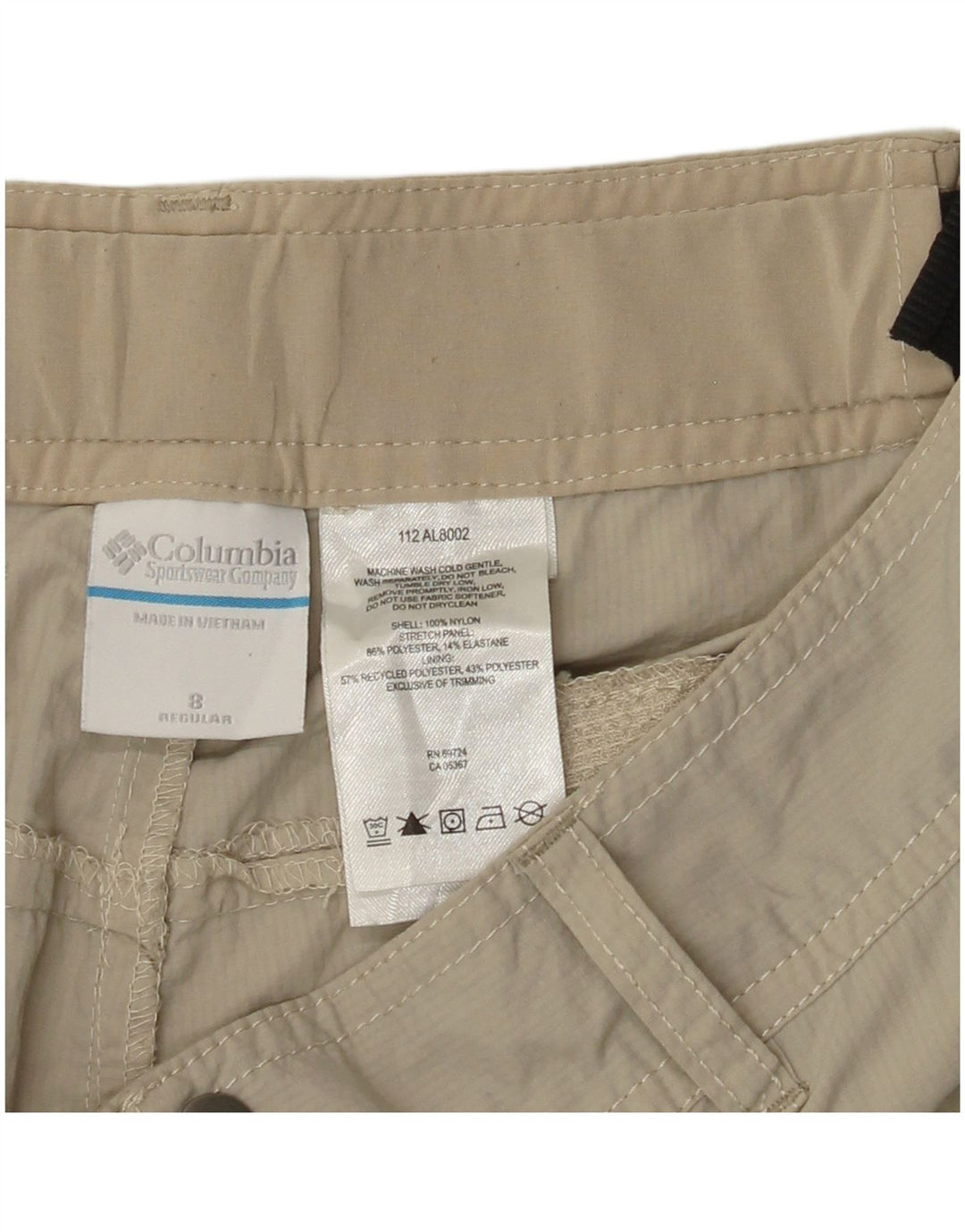 COLUMBIA Regular Cargo Bukser til kvinder US 8 Medium W30 L31 Beige Nylon