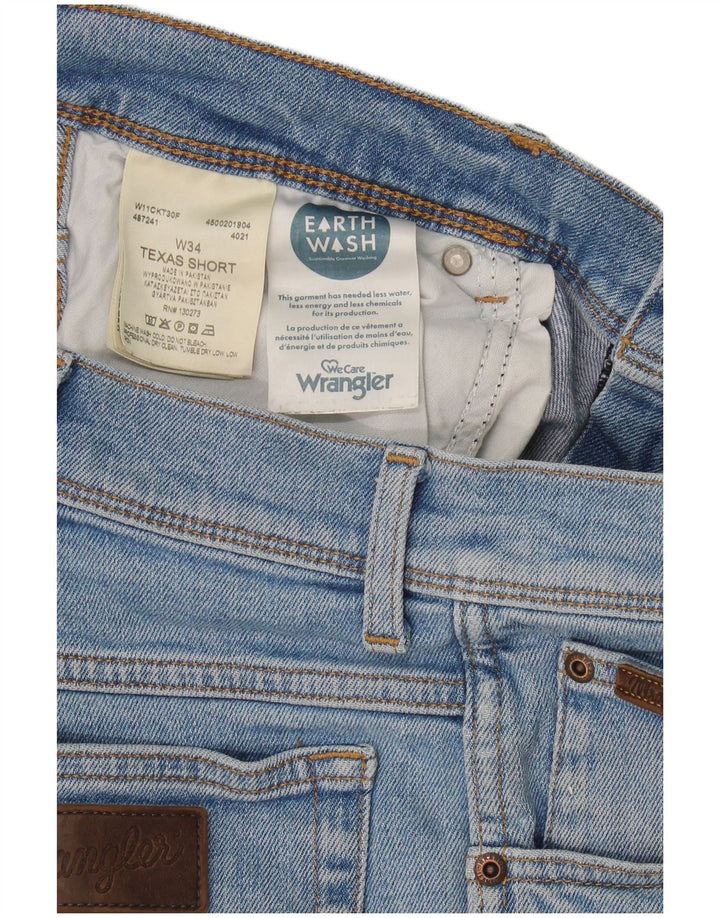 Wrangler Texas denimshorts til kvinder W34 Large Blue Bomuld