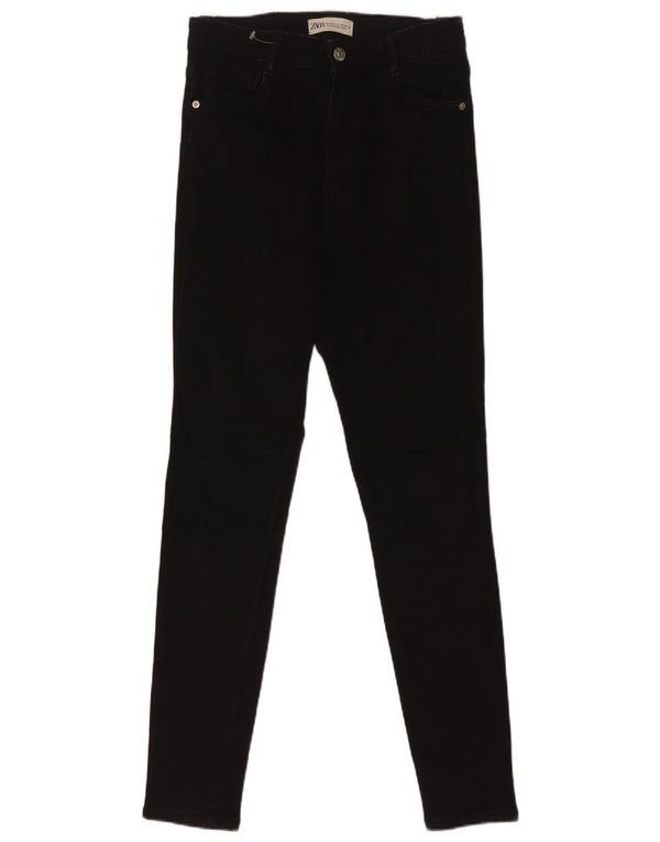 Zara Dame Skinny Jeans EU 38 Small W28 L29 Sort Bomuld