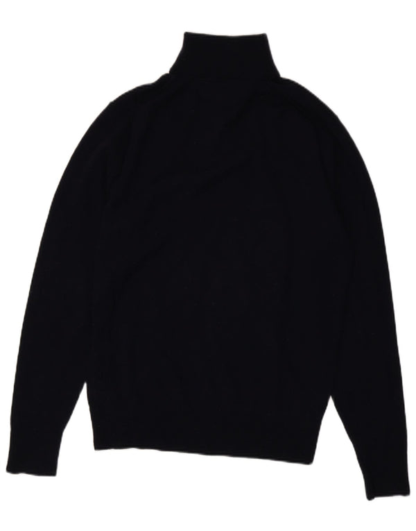 TOMMY HILFIGER Sweater med lynlås til mænd Stor marineblå lammeuld