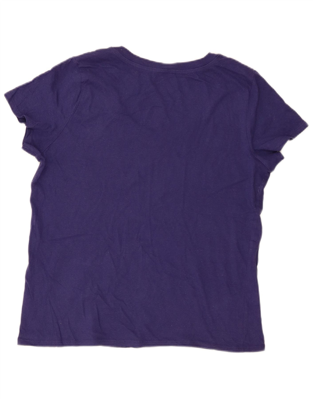 Nautica Dame T-Shirt Top UK 14 Medium Navy Blue Bomuld