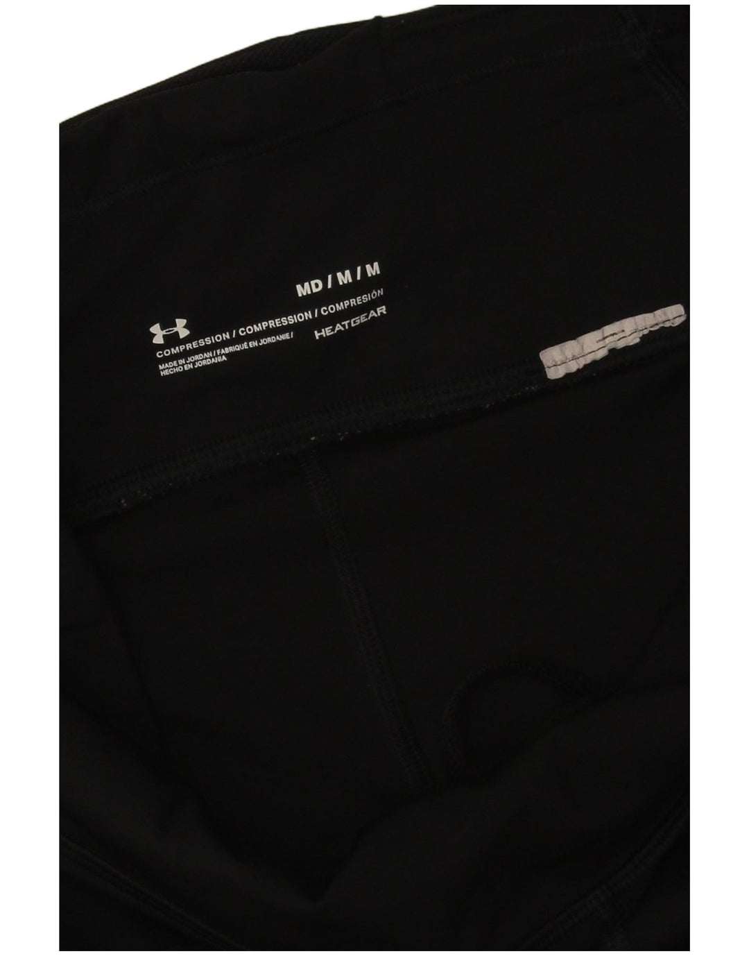 Under Armour Womens Heat Gear Abstrakt mønster Leggings UK 12 Medium Black